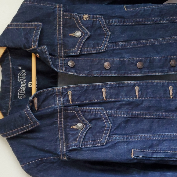 Miss Me Denim Raw Hem Jacket Size M - Picture 2 of 7